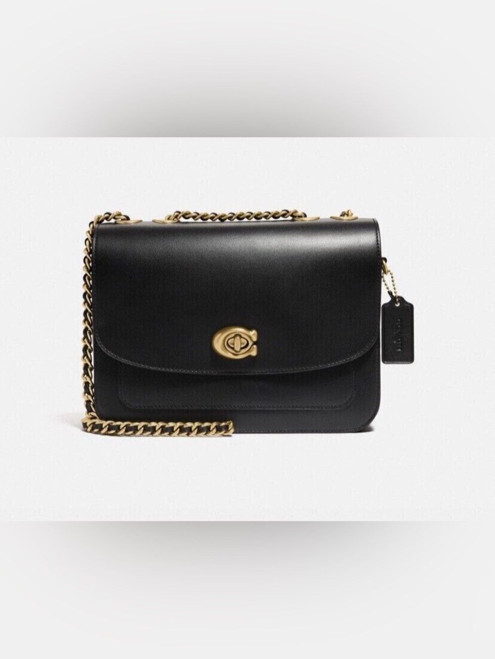 Coach Madison Black Leather Shoulder Bag